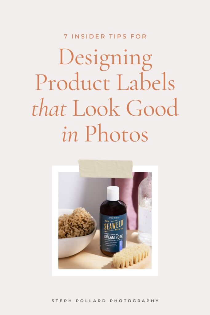 design product labels that look good in photos