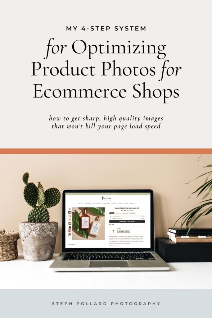 how to optimize product photos for web